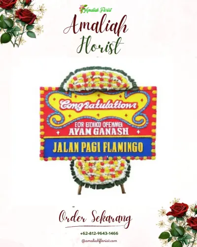 Bunga Papan Congratulation di Landasan Ulin Barat